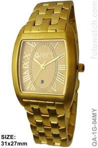 IP Gold Plated Stainless Steel Corporate Watch qa-1G-04MY