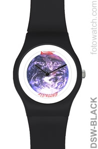 Special Promotions Swatch Style Rotating Disc Logo Watch DSW-BLACK