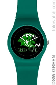 Special Promotions Swatch Style Rotating Disc Logo Watch DSW-GREEN