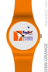 Special Promotions Swatch Style Rotating Disc Logo Watch DSW-ORANGE