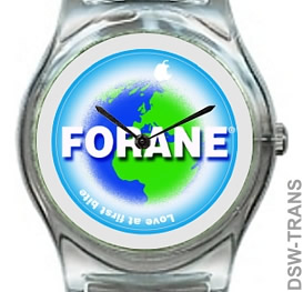 Swatch Style Rotating Disc Logo Watch Model DSW-TRANS - ENLARGED DIAL